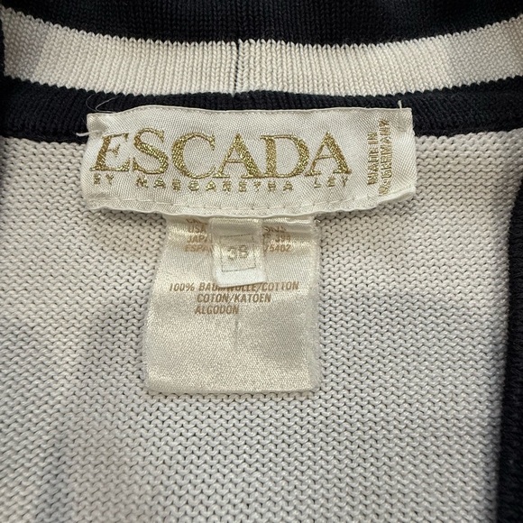 Escada by Margaretha Ley Cardigan Sweater Women’s Sz38 Goldfish Star Embroidered - Picture 2 of 14